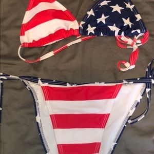 Red white and blue swim suit